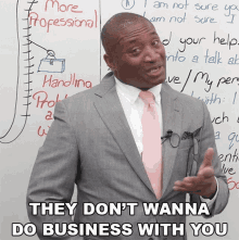 They Dont Wanna Do Business With You James GIF - They Dont Wanna Do Business With You James Engvid GIFs