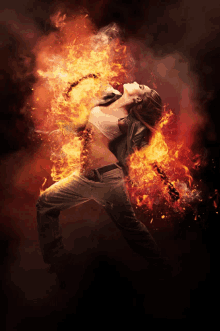 Strong Woman On Fire GIF - Strong Woman On Fire Fire GIFs