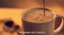Hot Chocolate Pour GIF - Hot Chocolate Pour Morning GIFs