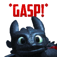 Gasp Shocked Sticker - Gasp Shocked Dragon Stickers