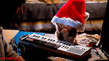 Christmas Music Gremlins GIF - Christmas Music Gremlins Santa Hat GIFs