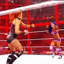 Sasha Banks Becky Lynch GIF - Sasha Banks Becky Lynch Punch GIFs