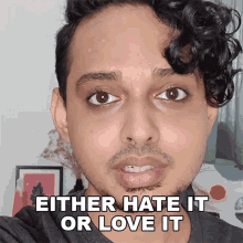 Either Hate It Or Love It Aniket GIF - Either Hate It Or Love It Aniket Buzzfeed India GIFs