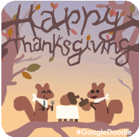 Happy Thankgiving Thanksgiving Dinner Sticker - Happy Thankgiving Thanksgiving Dinner Squirrels Stickers