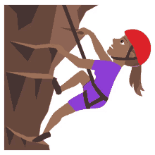 rock climber joypixels climbing mountain climbing mountain climber