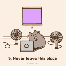 Pusheen Summer GIF - Pusheen Summer Never Leave This Place GIFs