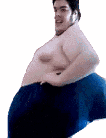 fat man dancing seductive transparent