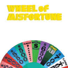 wheel of fortune wheel of misfortune bankrupt spin the wheel spinning the wheel