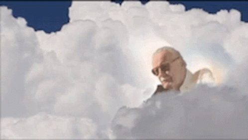 Stan Lee Dont Make Me Come Down There GIF - Stan Lee Dont Make Me Come Down  There Clouds - Discover &amp; Share GIFs
