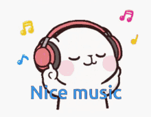music head shake headphones milk and mocha bear nice music