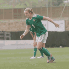 Kicking The Ball Simone Magill GIF - Kicking The Ball Simone Magill Northern Ireland GIFs