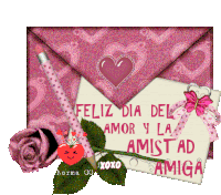 San Valentin Feliz Dia Del Amor Y La Amist Ad Amiga Sticker - San Valentin Feliz Dia Del Amor Y La Amist Ad Amiga Happy Love Day Stickers