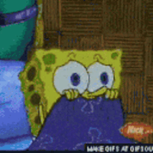 Scared Bed Time GIF - Scared Bed Time Spongebob GIFs