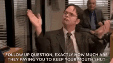 Keep Your Mouth Shut The Office GIF - Keep Your Mouth Shut The Office Silent Treatment GIFs