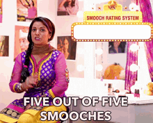Five Out Of Five Smooches Aditi Mittal GIF - Five Out Of Five Smooches Aditi Mittal Perfect Score GIFs