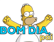 Bom Dia Pai / Papai / Filhos / Homer Simpson GIF - Homer Simpson Good Morning Dad Dad GIFs