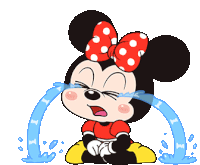 Crying Minnie Mouse Sticker - Crying Minnie Mouse Tears Stickers