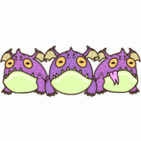 Triplets Three Dragons Sticker - Triplets Three Dragons Purple Dragon Stickers