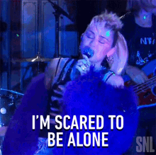 Im Scared To Be Alone Miley Cyrus GIF - Im Scared To Be Alone Miley Cyrus Without You Song GIFs