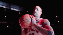 Holding Basketball Demar Derozan GIF - Holding Basketball Demar Derozan Chicago Bulls GIFs