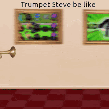 Trumpet Steve Greenuxx GIF - Trumpet Steve Greenuxx Minecraft Meme GIFs
