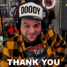 thank you doodybeard grateful thankful thanks