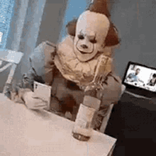 Pennywise Drinking GIF - Pennywise Drinking Alone GIFs