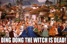 Ding Dong The Witch Is Dead Wizard Of Oz GIF - Ding Dong The Witch Is Dead Wizard Of Oz GIFs