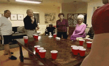 Senior Beer Pong GIF - Beerpong Redcups Solocup GIFs