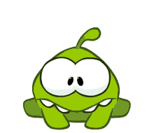 shocked jaw drop surprised om nom cut the rope
