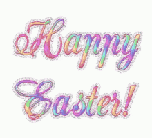 Rainbow Happy Easter Glitter Text GIF - Rainbow Happy Easter Happy Easter Glitter Text GIFs