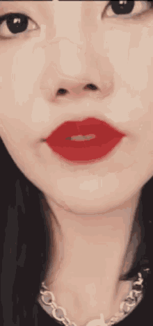 Close Up Red Lips GIF - Close Up Red Lips Woman In Red Lipstick GIFs