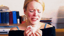Crying Tissue GIF - Crying Tissue Blonde GIFs