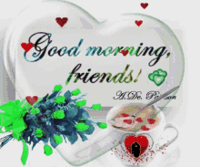 good morning friends coffee bouquet