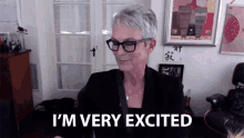 Im Very Excited Jamie Lee Curtis GIF - Im Very Excited Jamie Lee Curtis Lionsgate Live Stream GIFs