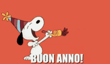 Buonanno Feliceannonuovo 2018 Capodanno Veglione Snoopy GIF - Happy New Year Snoopy Buon Anno GIFs