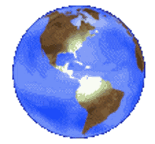 rotating earth planet map