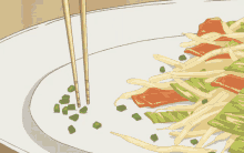 Food Anime GIF - Food Anime Chopsticks GIFs