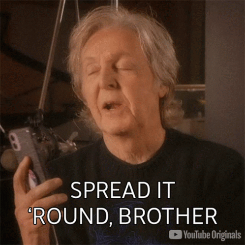 Spread It Round Brother Paul Mccartney GIF - Spread It Round Brother Paul  Mccartney Released - Discover &amp; Share GIFs