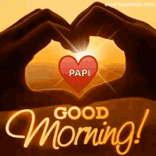 good morning love heart sunrise