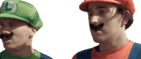Looking At Each Other Luigi Sticker - Looking At Each Other Luigi Mario Stickers