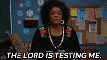 The Lord Is Testing Me - Community GIF - Lord Is Testing Me Shirley Bennett Community GIFs