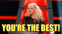 christina aguilera youre the best pointing the voice