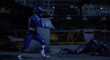 Blue Ranger Is Such A Showoff GIF - Power Rangers Aerobic Blue Ranger GIFs
