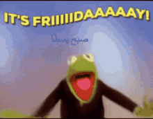 its friday kermit frog happy tgif