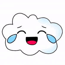 cloud emoji cute tears of joy laughing