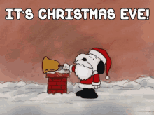 Its Christmas Eve GIF - Christmas Eve Snoopy Santa Claus GIFs