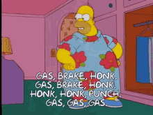gas break honk homer simpson punch honk gas