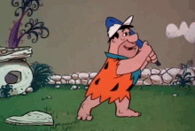 Fred Flintstone The Flintstones GIF - Fred Flintstone The Flintstones Baseball Bat GIFs
