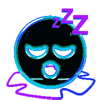 Sleepy Neon Sticker - Sleepy Neon Art Stickers
